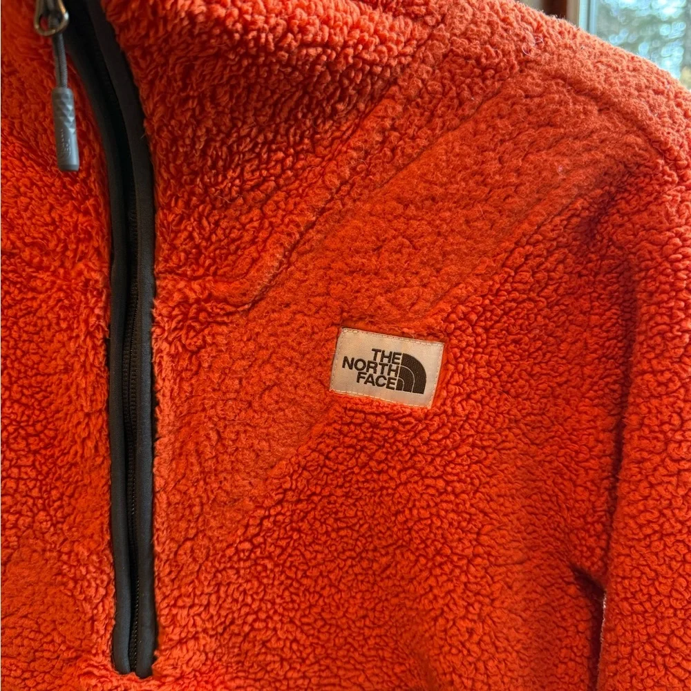 The North Face Red Sherpa Half-Zip Hoodie